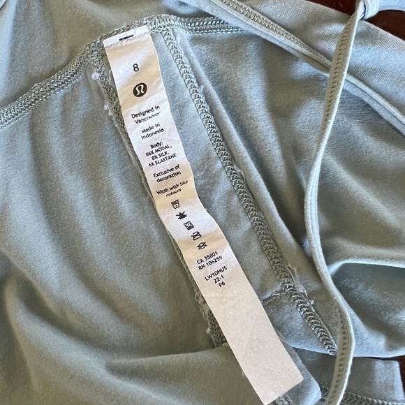 LULULEMON Modal-Silk Open Tie-Back Yoga Tank Top 8 - Picture 6 of 9